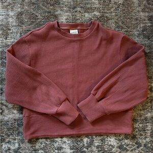 The Varley Maybrook Whithered Rose ribbed Sweatshirt